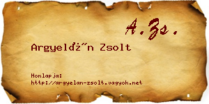 Argyelán Zsolt névjegykártya